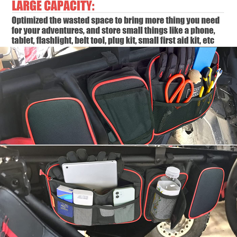 UTV Side opbergdeur tas voorste deur tassen kniespadauto -organizer past voor kan am maverick x3 xds canam max r 4x4 turbo