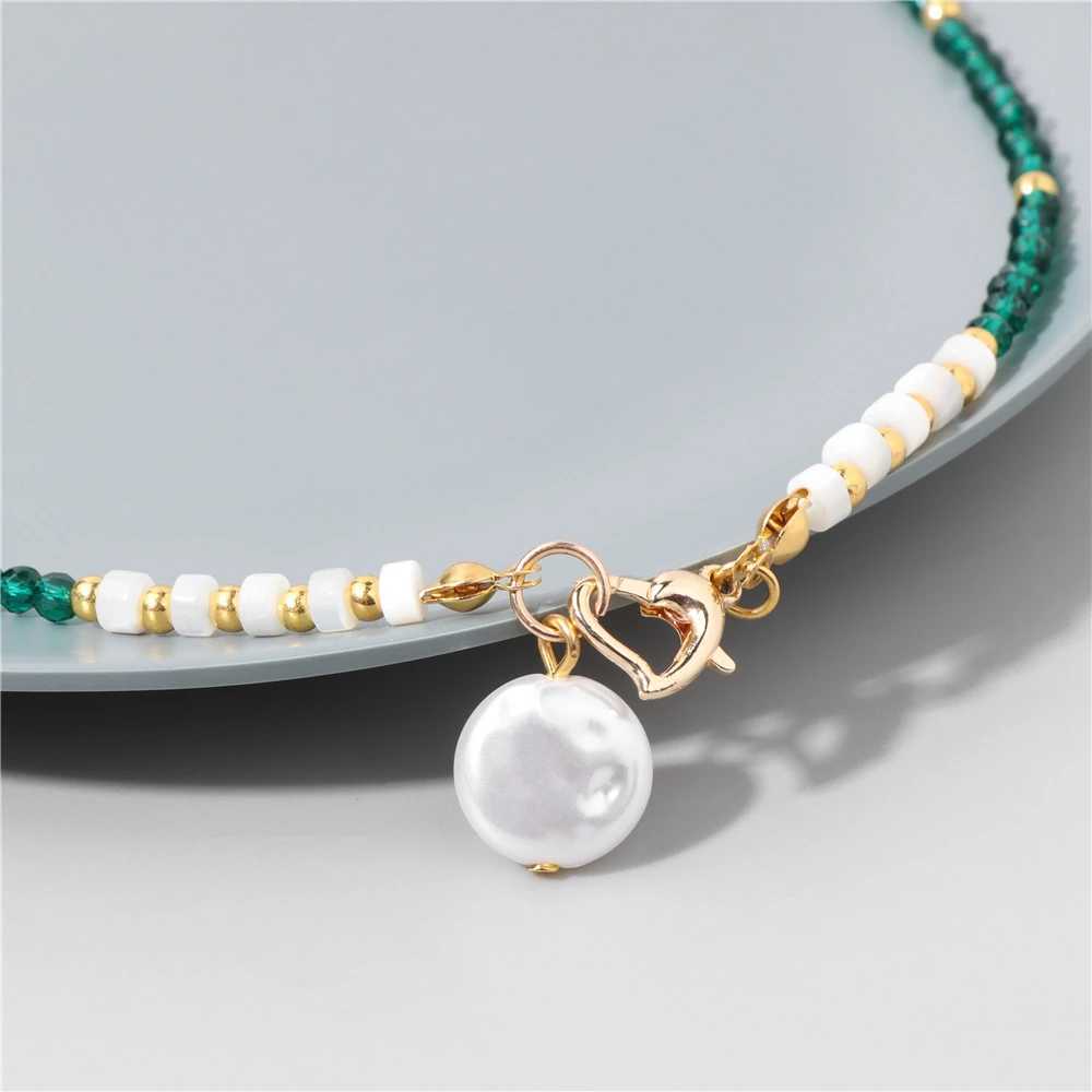 Collane a ciondolo collana perla barocca donne 3 mm perle in pietra naturale collana fibbia fibbia vintage nuziale gioielli eleganti giftsq