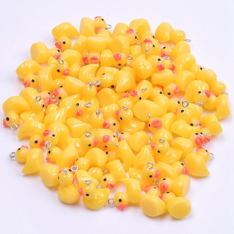 10/20/30 / Kawaii Charmes de canard jaune pour les bijoux Fournitures de résine Matière en gros DIY DIY CHEURGE CHARME PENDANT PENDANT