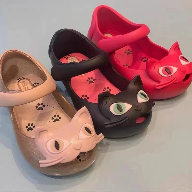 Sneakers 2022 Mini Melissa Beach Sandals Nuova Summer Carina Cat Jelly Scarpe Girls Onslip Kids Kids Toddler Scarpe bambini