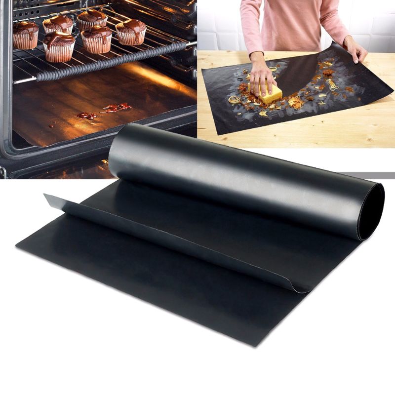 33x40cm Återanvändbar icke-stick BBQ Grillmatta 0,08 mm tjock PTFE Barbecue Bakningslinger Cook Pad Microwave Oven Tool