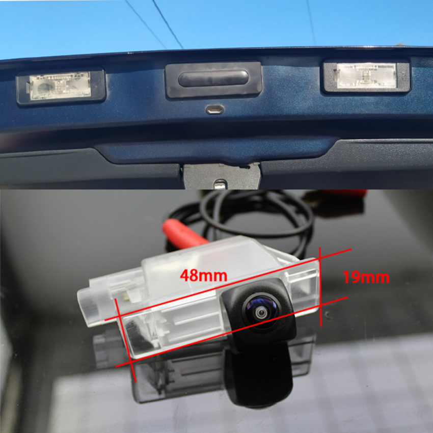 HD 1280 * 1080 Fisheye Rear View Camera pour Peugeot 208 2012 2013 2014 2015 2017 2018 ACCESSOIRES DE SARKING RETTOVERS CAR