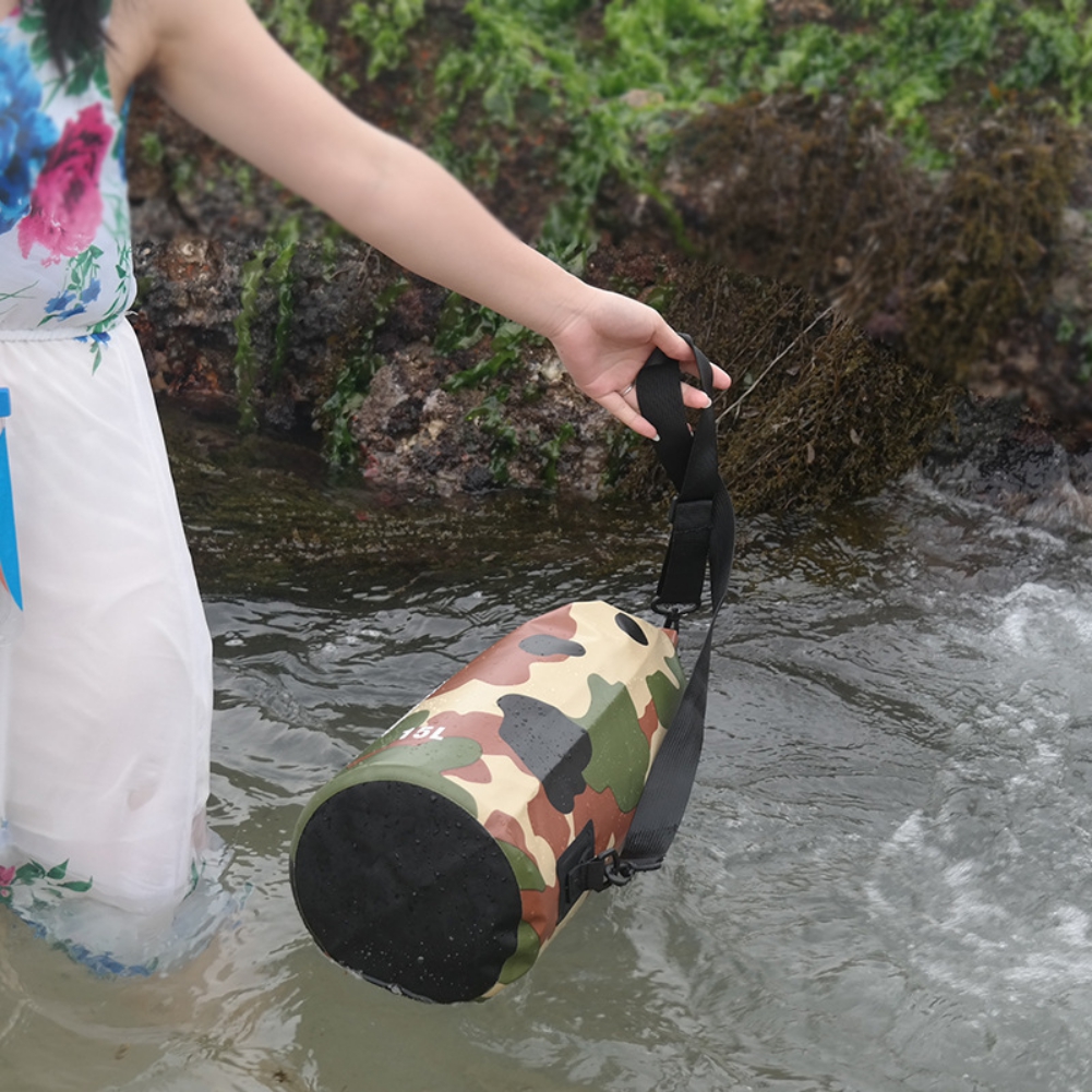 3L 5L 10L 20L Tamanhos Padrão de camuflagem Impermeável bolsa seca pacote de pacote de pacote nadando rafting kayaking rio Trekking flutuante vela