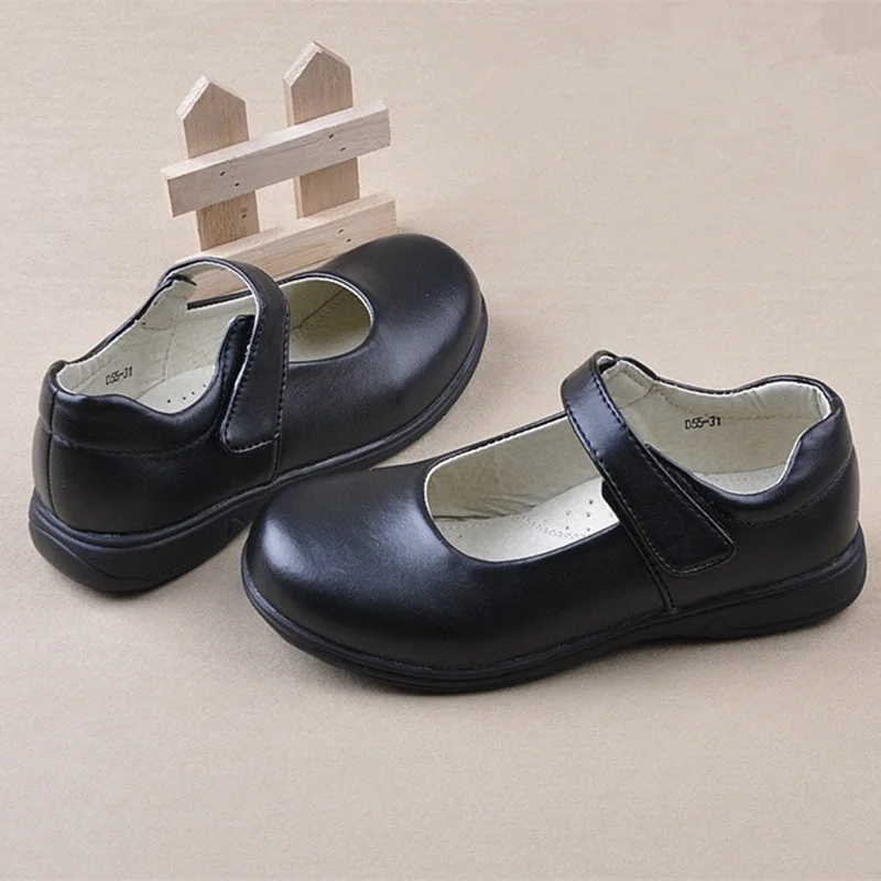 Zapatillas para niños zapatos para estudiantes para niños zapatos de cuero negro zapatos de moda de princesa zapatos princesas para niños