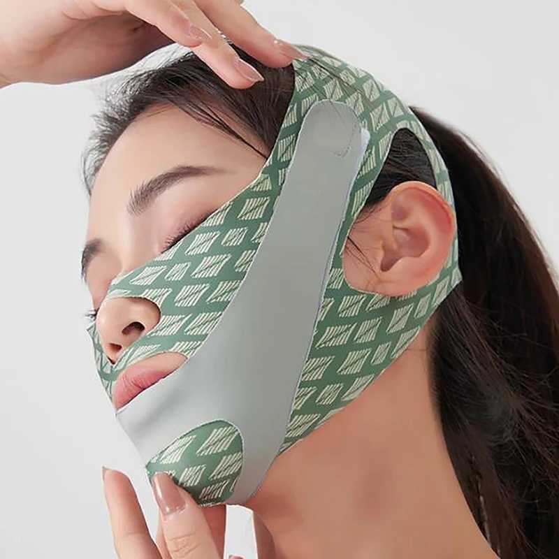 Masseur du visage V Bandage du visage Shaper Facial Slimming relaxation Lift Up Forme de la courroie Aboucant Face Band mince Masage plus mince 240409