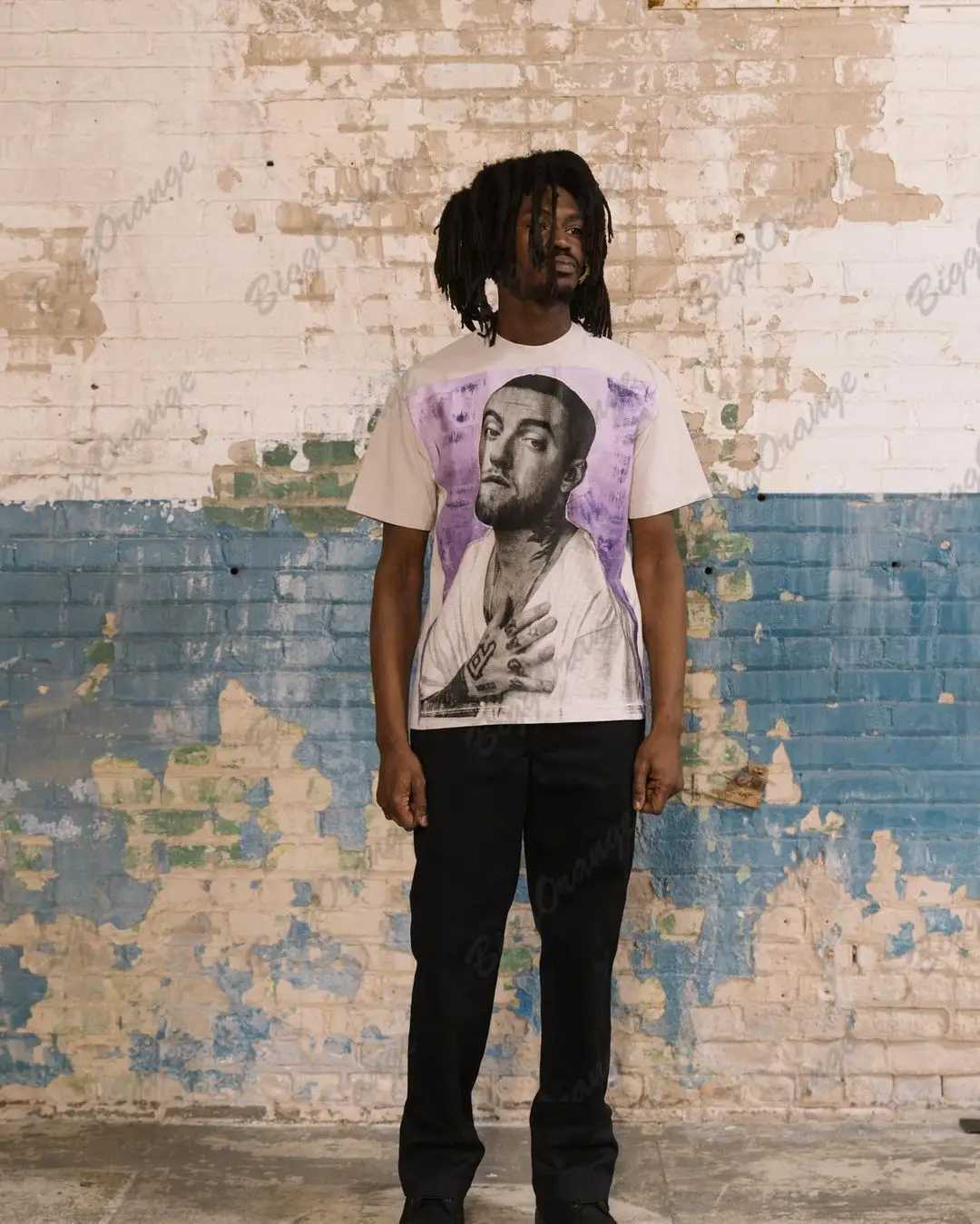 Herr t-shirts amerikansk porträtt tryckning fjäril hip-hop kortärmade män och kvinnor par mörk t-shirt retro halvärmad sommartoppar y2k j240409