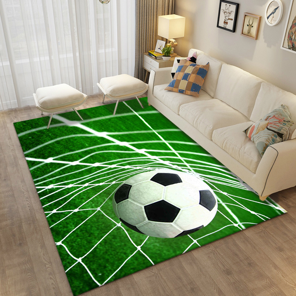 Tappeti pavimenti la stampa di calcio 3d soggiorno area calcio tappeti bambini tappetini da bagno bambini
