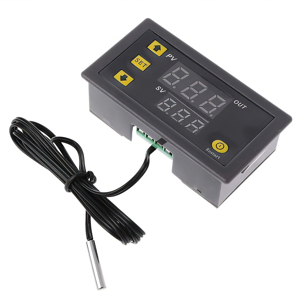 Mini W3230 sondlinje digital temperaturkontroll LED Display termostat med värme/kylkontrollinstrument 12V 24V 110-220V