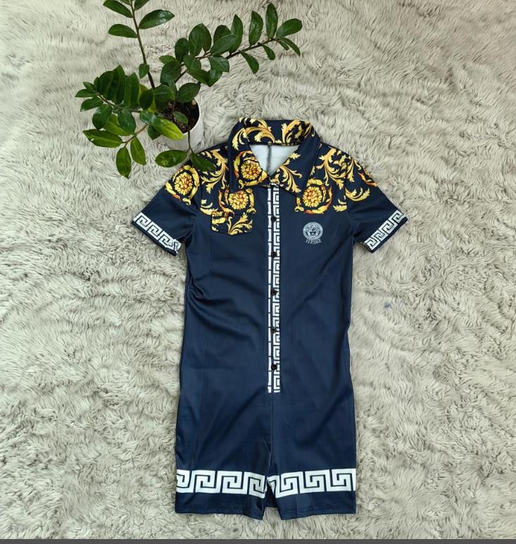 Summer New Kobiet Marka Marka Casual Fashion Dams Designer Jumpsuits Q6185