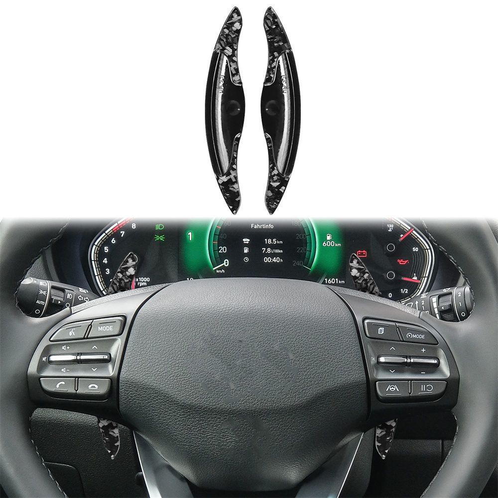 Voor Hyundai i30n auto -accessoires stuurwielverschuiving paddle extender koolstofvezel abs rood/gesmede/zwarte shifters auto -onderdelen