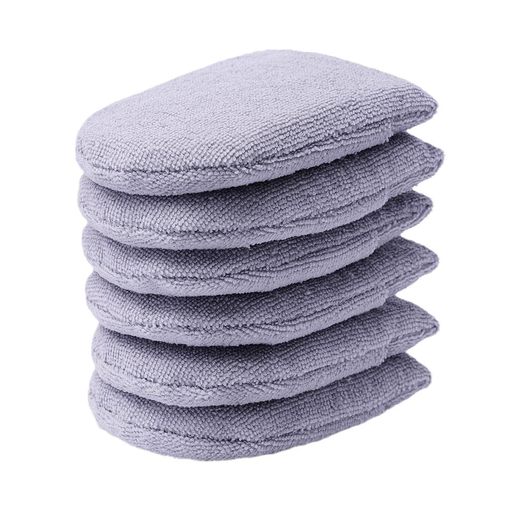 2/Microfiber Soft Aplicador de cera Mitts Polish Polish Pad Pad Esponja Aplicadora de Limpeza Pad para Polimento de Cuidados de Carro para S7G9