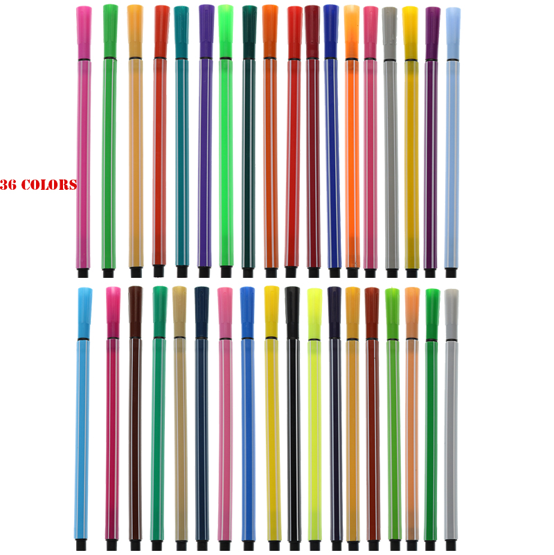 Enfants peignant 36/24/18/12 Couleur non toxique Aquarement lavable stylo Marque peinture des fournitures d'art pour enfants