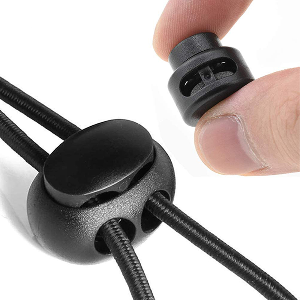 Plastic Cord Locks Single Double Hole Spring Stop Toggle Stoppers for Drawstrings Shoelaces Bags DIY Spring Toggle Stopper