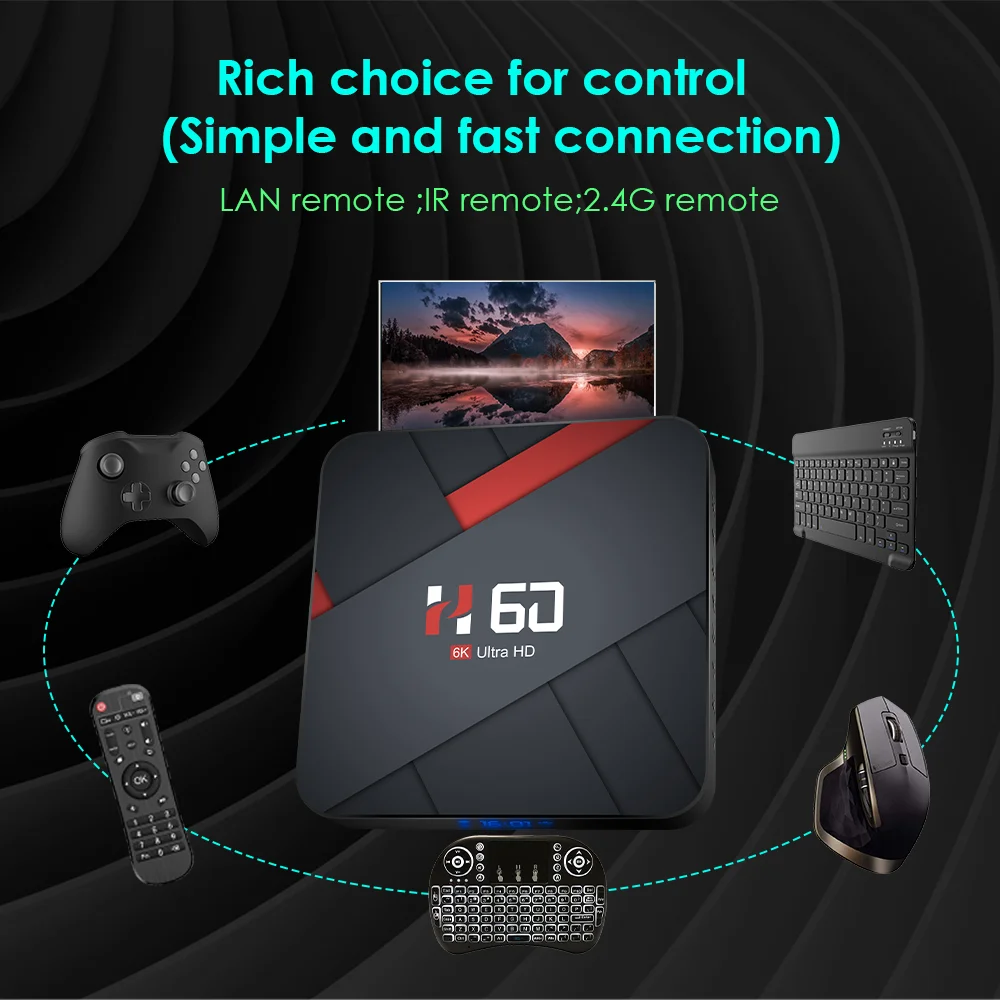 Box Topsion Smart Android TV Box Android 10 4GB 32GB 64GB 2,4G/5 ГГц Wi -Fi Bluetooth 6K HDR Media Player 3D Видеопорт Top Box