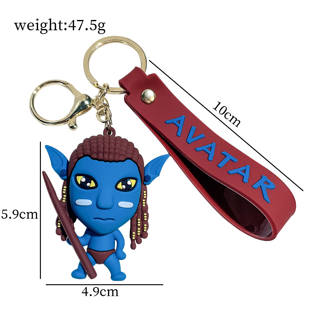 Fashion Cartoon Movie Character Keychain Rubber And Key Ring For Backpack Jewelry Keychain 083716