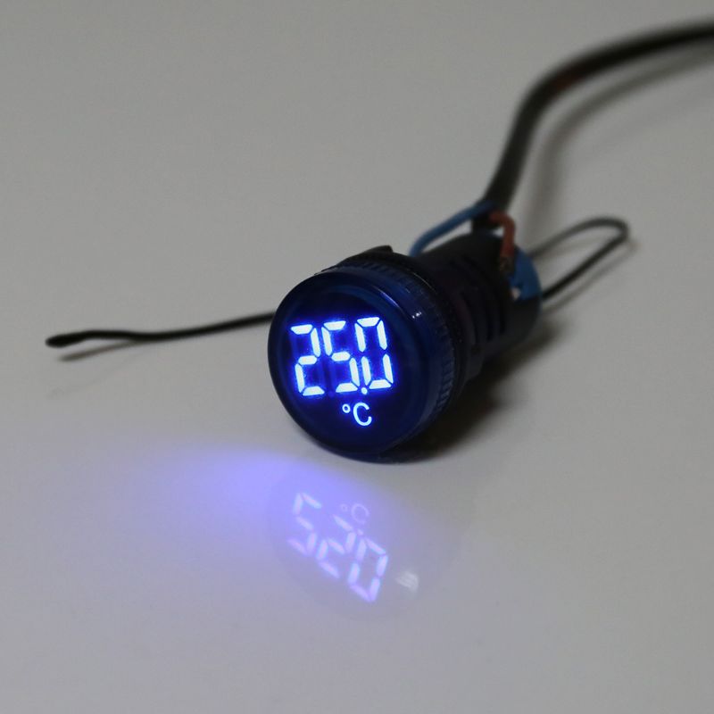 Thermometer Indicator Light 22mm LED Digital Display for Car Houses Offices Workshops Clear for VISION Electronic Parts R9UF