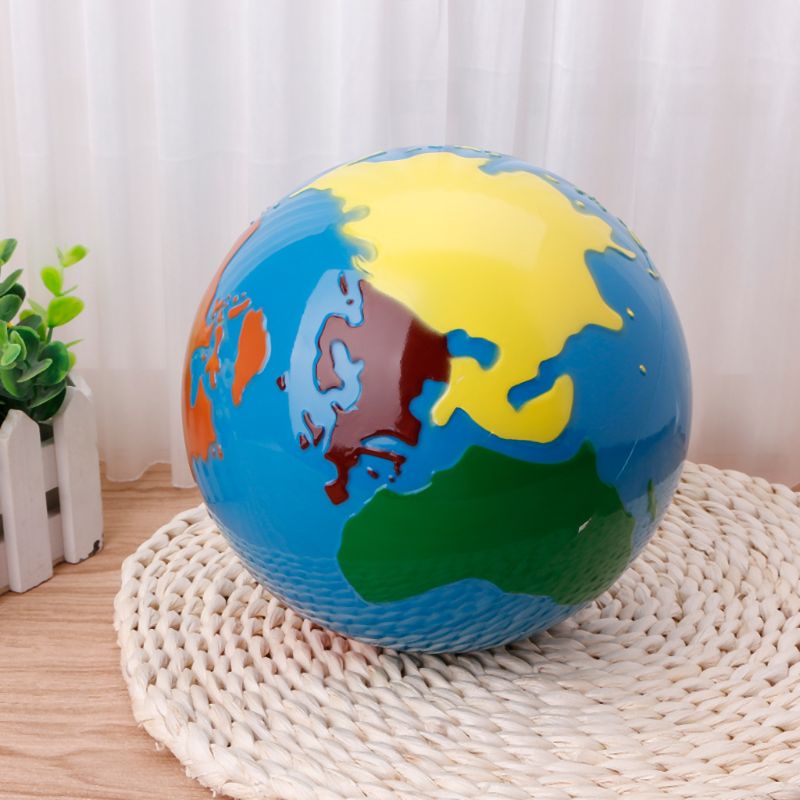 Montessori Géographie matériel globe de parties mondiales