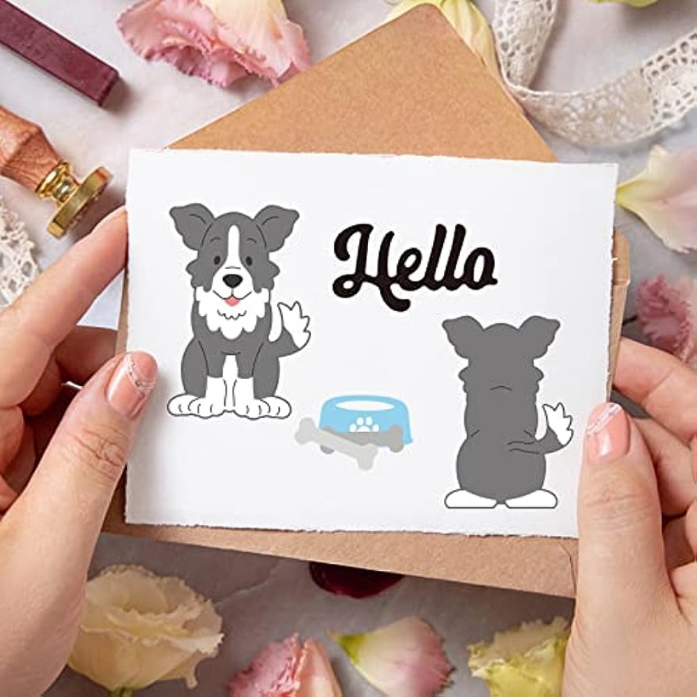 Animal Dog Metal Die Cuts Mirror Dog Bot Snijden sterft voor kaart maken DIY Scrapbooking Craft Paper Foto Album Geschenkt Journal