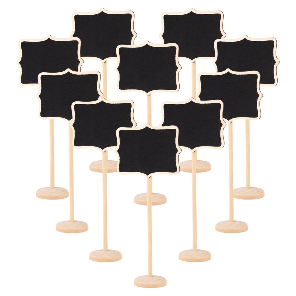 New Mini Wooden Blackboard Chalkboard Stand Portable Message Board Universal Wedding Party Table Decor Tags Dropshipping