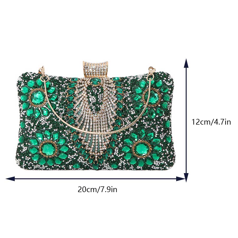 Luxus -Strass -Glitzer -Dinnertasche 2023 Frauen Neue Diamanten Hochzeit Abendtasche Koreanische Quastenkette Satchel Vintage Clutch Bag