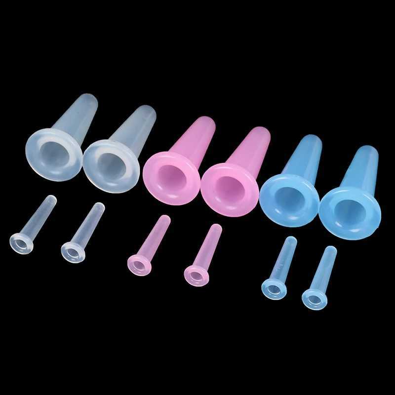 Face Massager 4x Silicone vacuum cupping cans for face neck massage anti cellulite suction cup 240409
