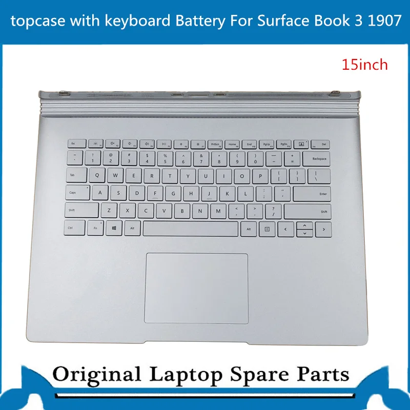 Topcase di sostituzione delle carte con batteria trackpad della tastiera Surface Book 3 190715 pollici layout USA