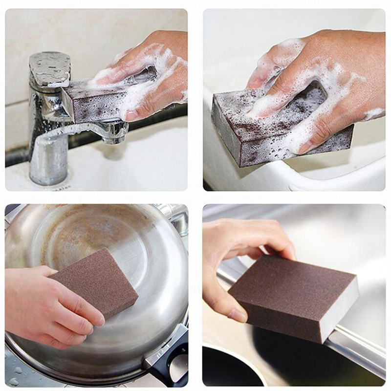 Magic Sponge Eraser Carborundum Removing Rust Cleaning Brush Descaling Clean Rub for Cooktop Pot Kitchen Sponge Nano Brush