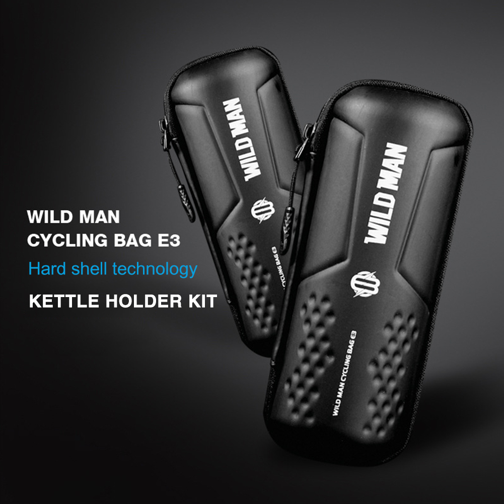 WILD MAN Road Bicycle Bag Bottle Can Holder Bike Water Bottle Case PU+EVA Waterproof Bike Repair Kit Tool Key Storage Bag