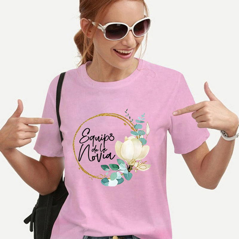 Bachelorette poule T-shirt Spanish Girls Single Farewell Tshirt Weddal Wedding Tops Team future mariée