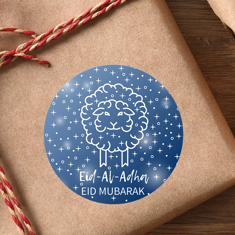 24/Eid al adha adesivos Etiquetas de festa decorações DIY Eid