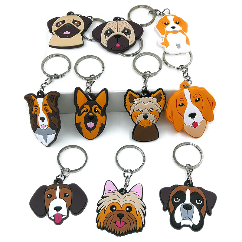 PVC Cute Dogs Keetchain Pastore tedesco Koki Keyring Kids Regalo di compleanno Gadget man le forniture le principali accessori auto