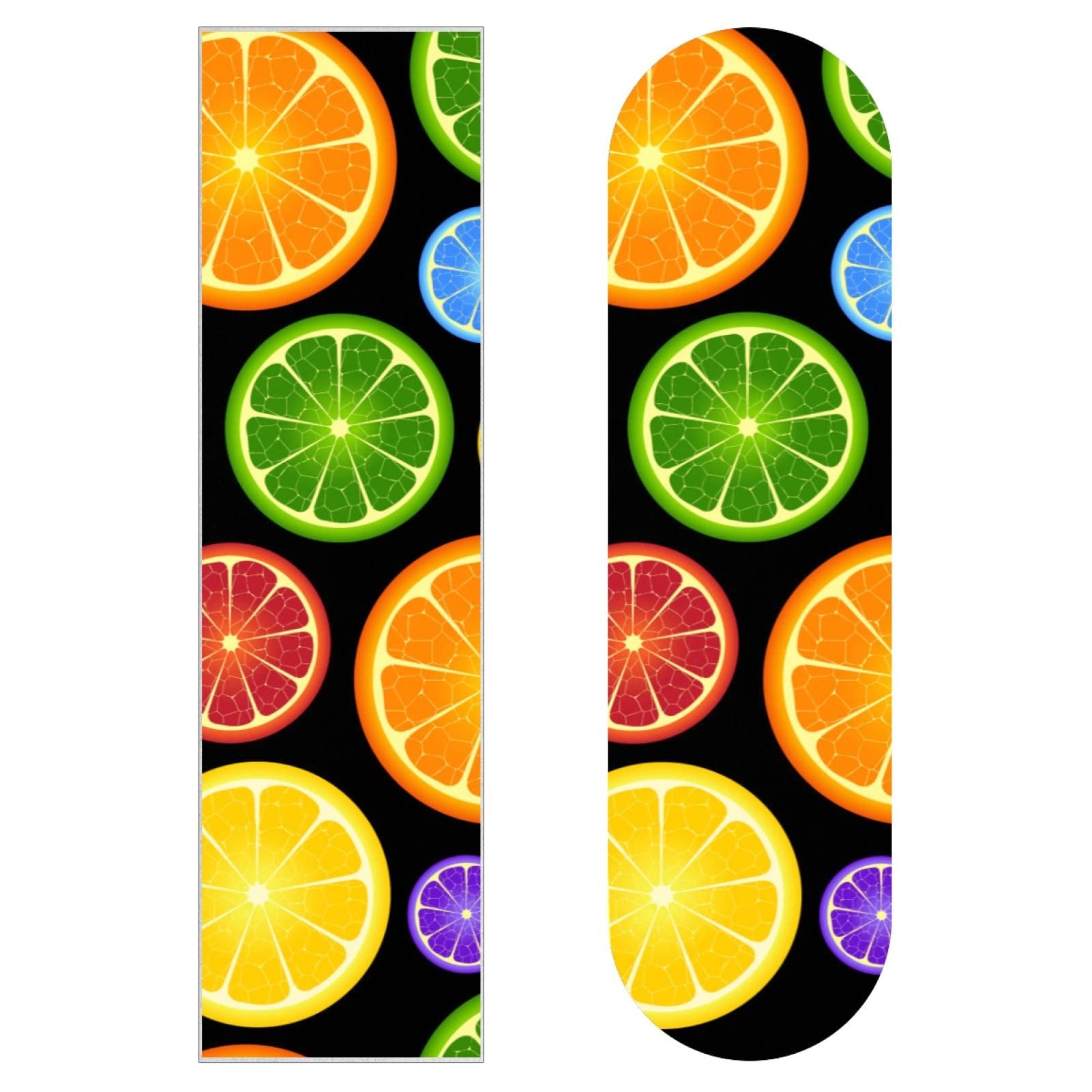 Kawaii Oranges Skateboard Grip Tape Fap, Fond de verre Griptape Longboard pour roule