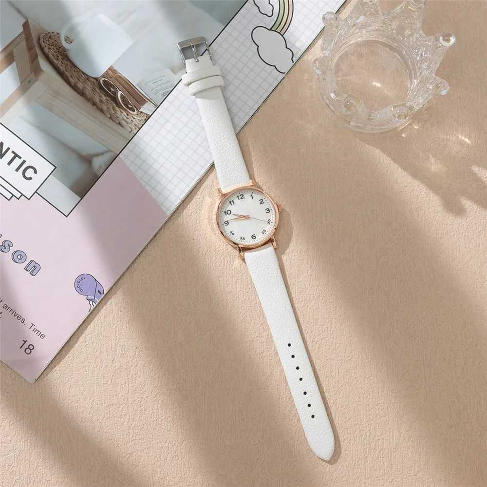 Relógios femininos Fashion Ladies Brand Watches Simples redondos digitais Mulheres quartzo assistir Casual Strap Relógio Relógio Relógios de Principal 240409