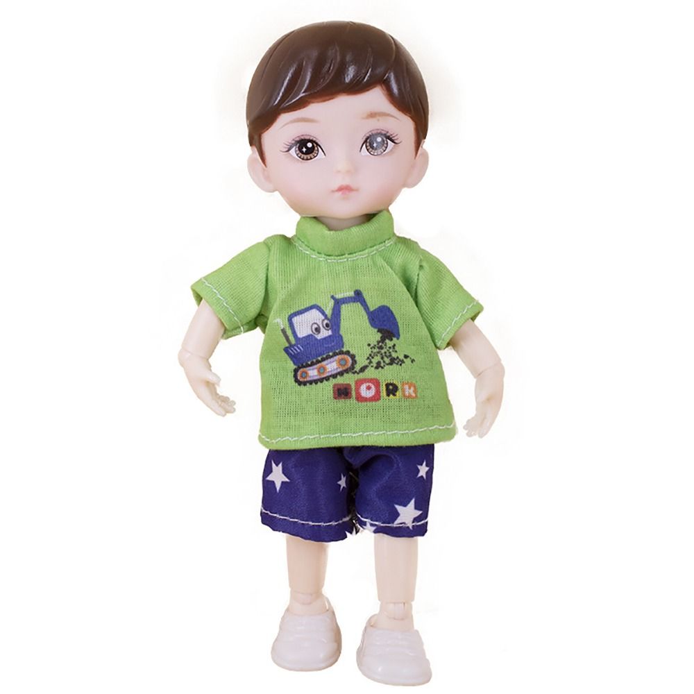 13 poupées conjointes 16cm bjd petit garçon poupée mobile joint bleu belles jaunes bjd poupée avec vêtements 16cm 3d yeux simulés poupér poupée