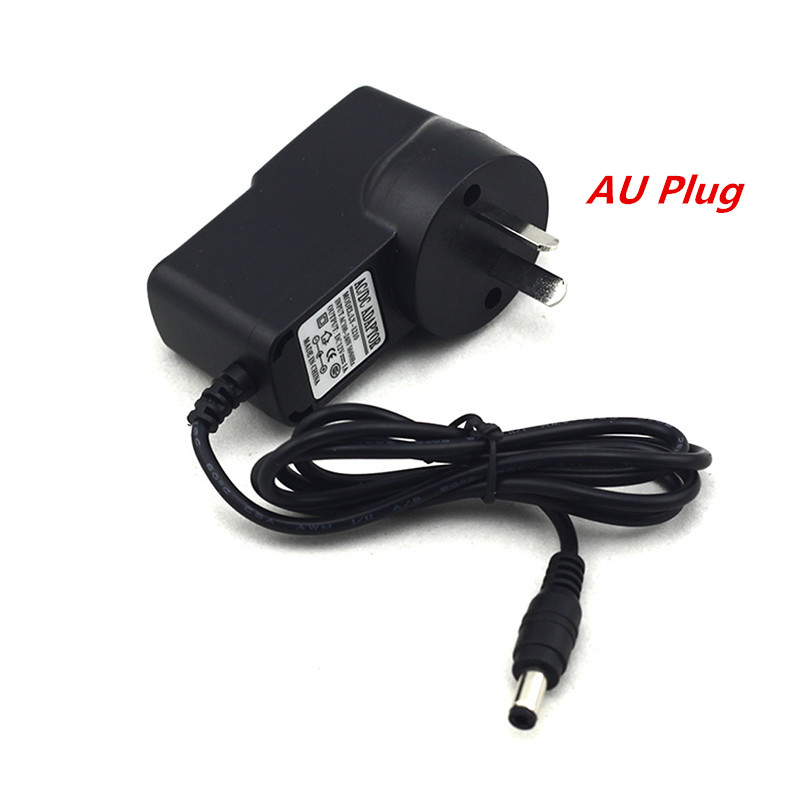 EU/US/UK/AU Plug-adapter AC 100-240V till DC 12V 1A 1000MA Strömförsörjning 5,5 mm x 2,1-2,5 mm för 3528 Strip LED eller annan DC-sträng