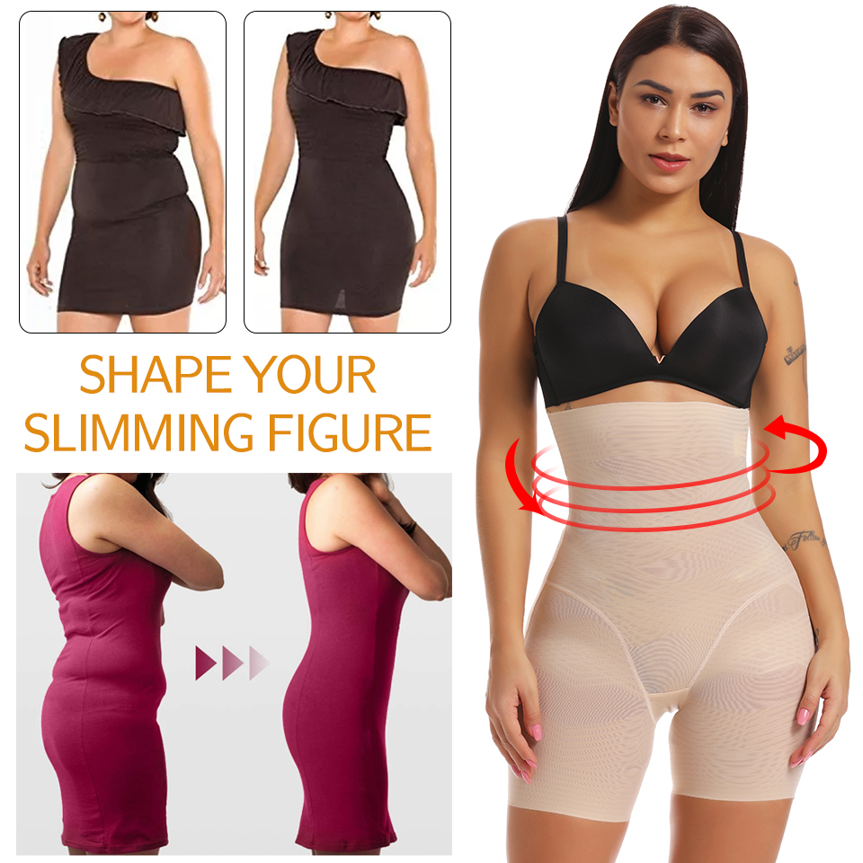 Uyluk ince firma karın kontrol külot zayıflama şort kadın yüksek bel antrenör vücut şekillendirici Shapewear Popter iç çamaşırı