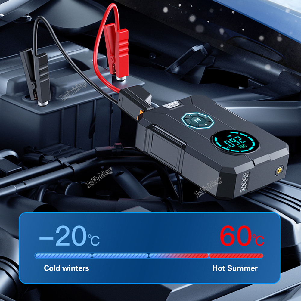 5 en 1 automóvil Jump Starter Bomba de aire Banco de aire portátiles compresor de aire portátiles iniciadores de baterías iniciales de neumáticos automáticos