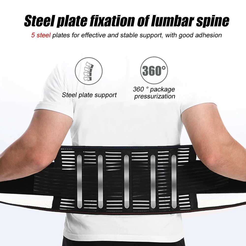 Ceinture minceur ceinture de support lombaire respirante avec plaque d'acier pour hommes et femmes - Soulagez les maux de dos et améliorez la posture 240409