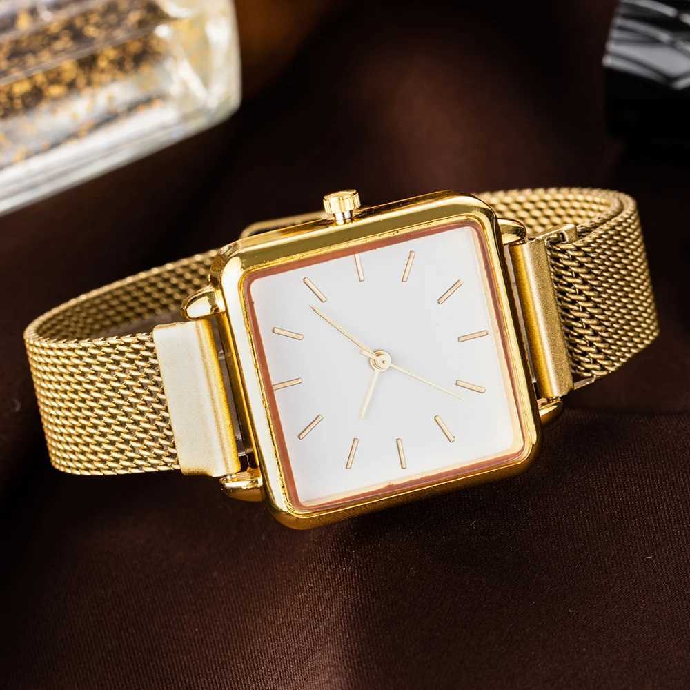 Zegarki damskie swobodny moda prosta kwarcowe panie zegarek prezenty Rose Gold Watch for Women Elegant Lady Watch Watch Horloges Vrouwen 240409