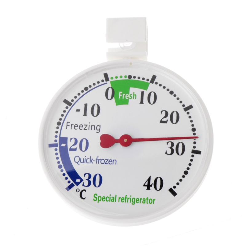 Termómetro de refrigerador para refrigeradores tradicionales Mini Fridges Freezers -30 ﾰ ~ 40 ﾰ C Dial grande con indicador rojo