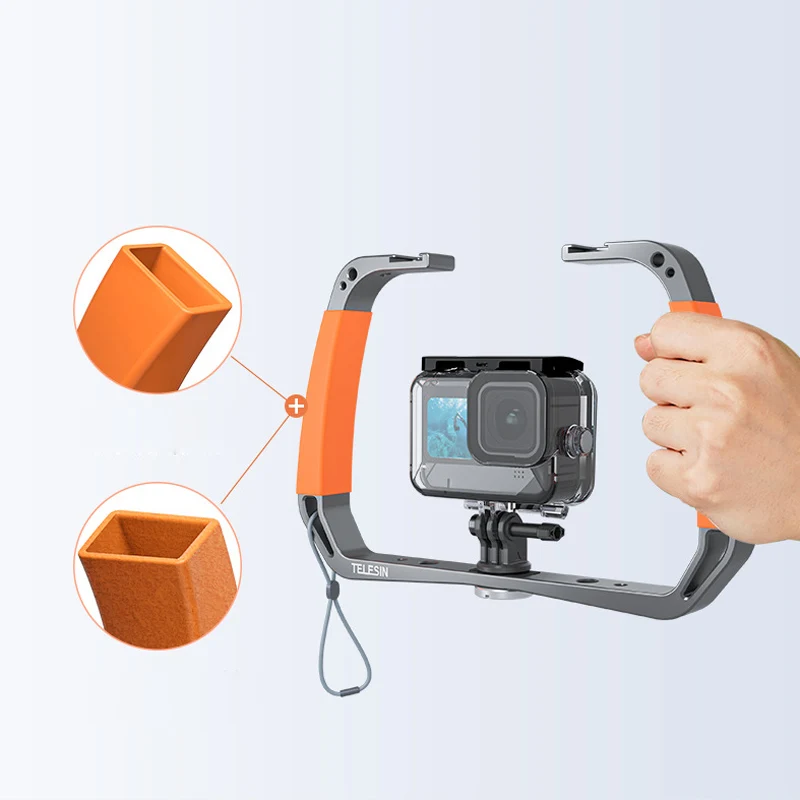 Caméras Handheld Handle Grip Grip Stabiliszer sous-marin sous-marine de plongée de plongée sous-marine pour GOPRO / INSTA360 ACTION CAMCODER CAMCODER NOUVEAU