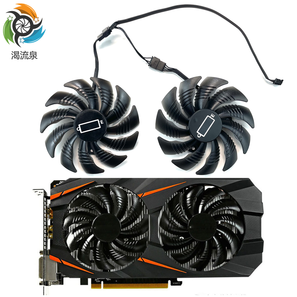 88 mm PLD09210S12HH T129215SU 4pin Fabrice de refroidisseur pour Gigabyte Geforce GTX1060 1070 GTX 1050TI GTX 960 RX570 RX470