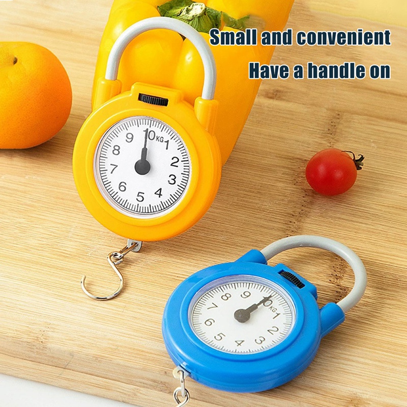 10Kg Kitchen Scale Hanging Hook Multi-Purpose Scale Fit For With Tape Meas Yellow