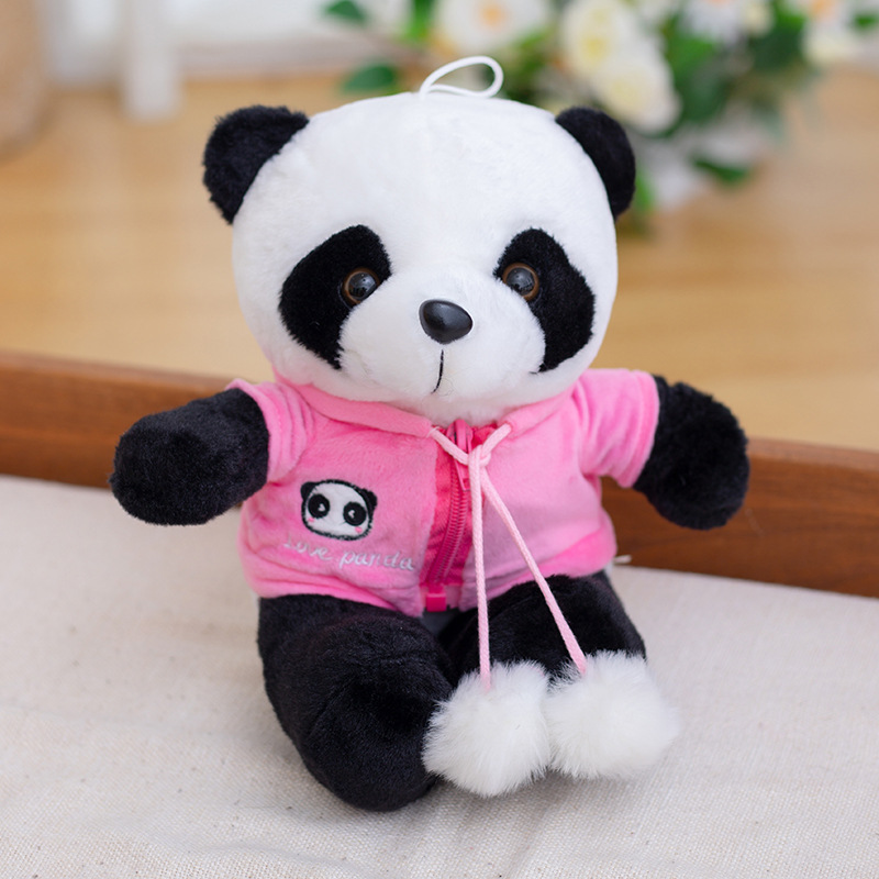 Simulazione carina tesoro nazionale vestito vestito di panda giocattolo peluche piccoli panda bambola bambini