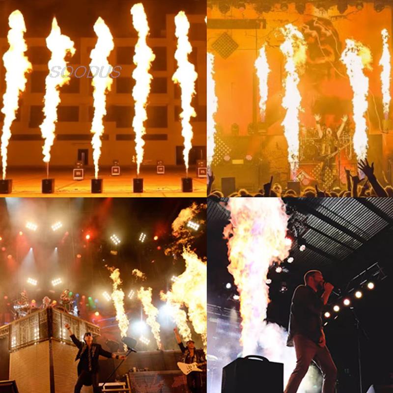 Lights Fire Machine Stage Effet DMX 512 Flame Thrower Flame Projecteur pour DJ Outdoor Indoor Stage Show avec canal sûr