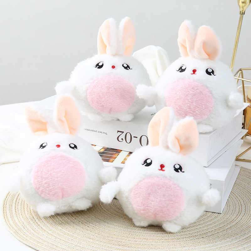 Симпатичная девушка яичная кукла Little Rabbit Plush Doll рюкзак для брелок -малина Интернет Красный плюшевый подарок на день рождения