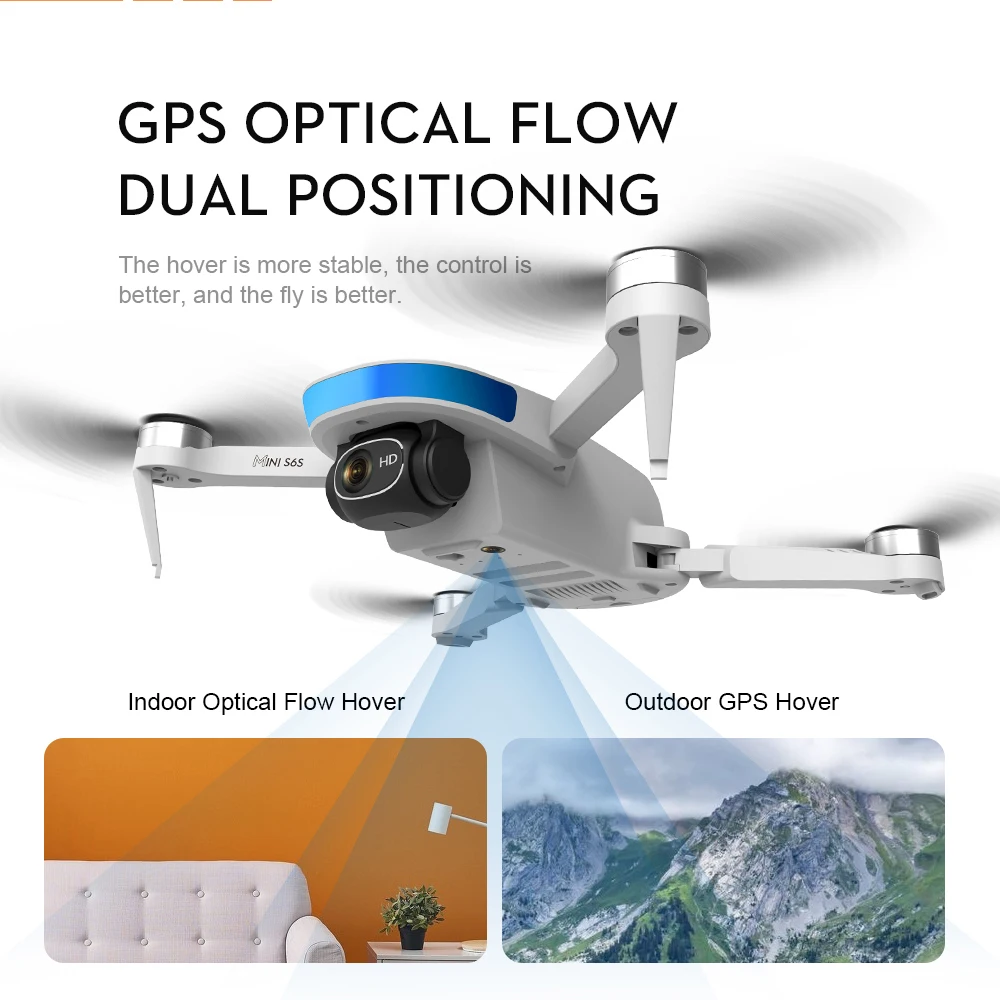 Дроны Новый LSRS S6S Мини -GPS Профициальный дрон с HD 4K Camera 5G Wi -Fi FPV Бесщетающие складные квадрокоптер RC Helicopter Toys