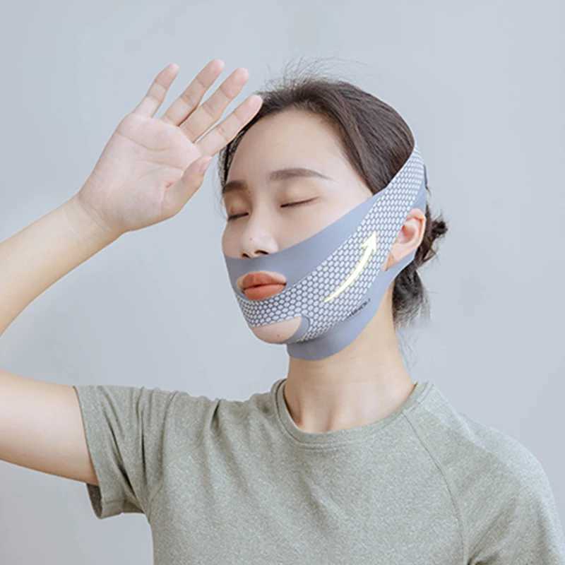 Masseur du visage 1 * lifting du visage avec sommeil V visage v Shaper Facial Bandage Bandage Forme de forme de forme réduisez le double menton de la bande de refroidissement du visage MASSAGE 240409