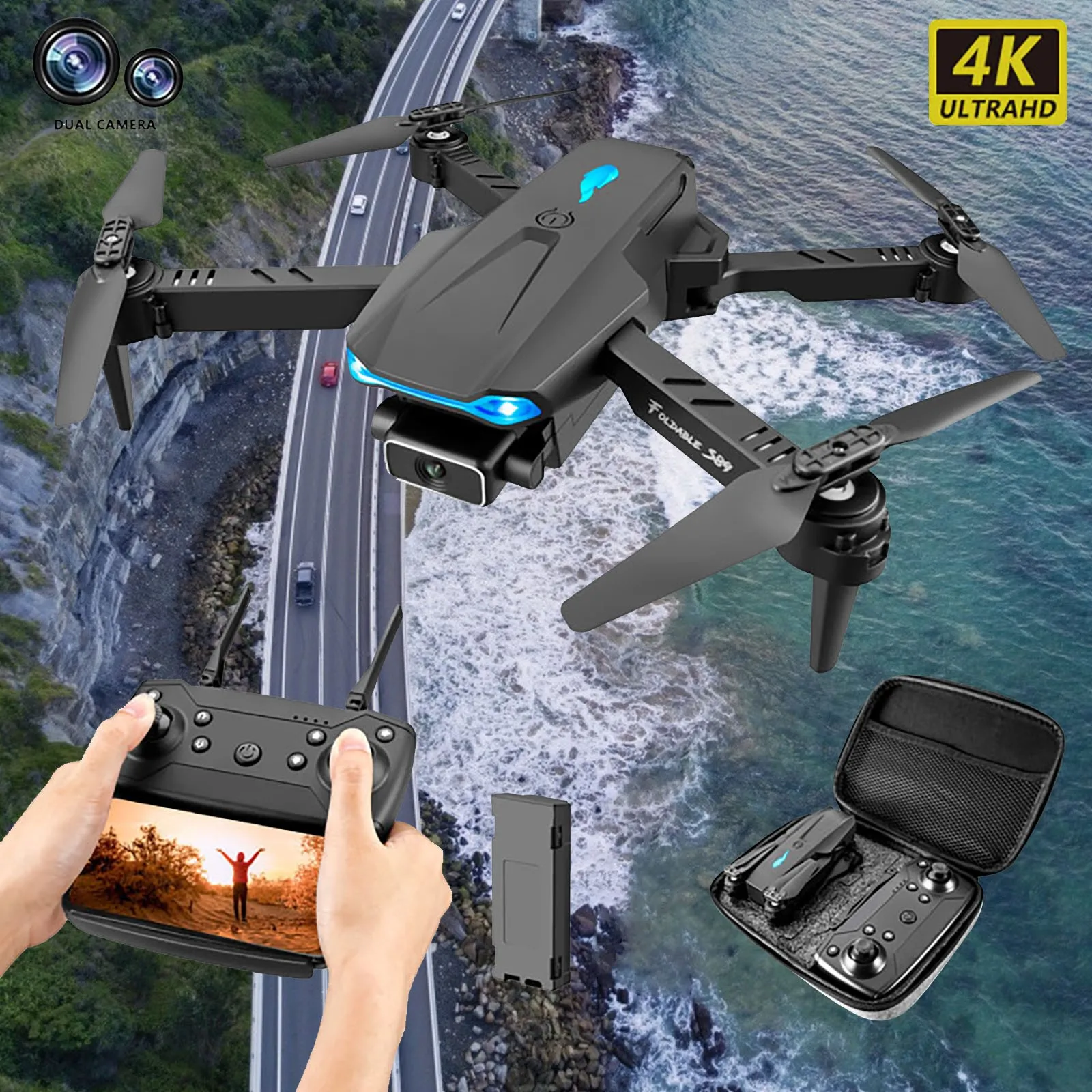 Дроны S89 Mini Drone 4K HD Dualcamera Quadcopter Высота