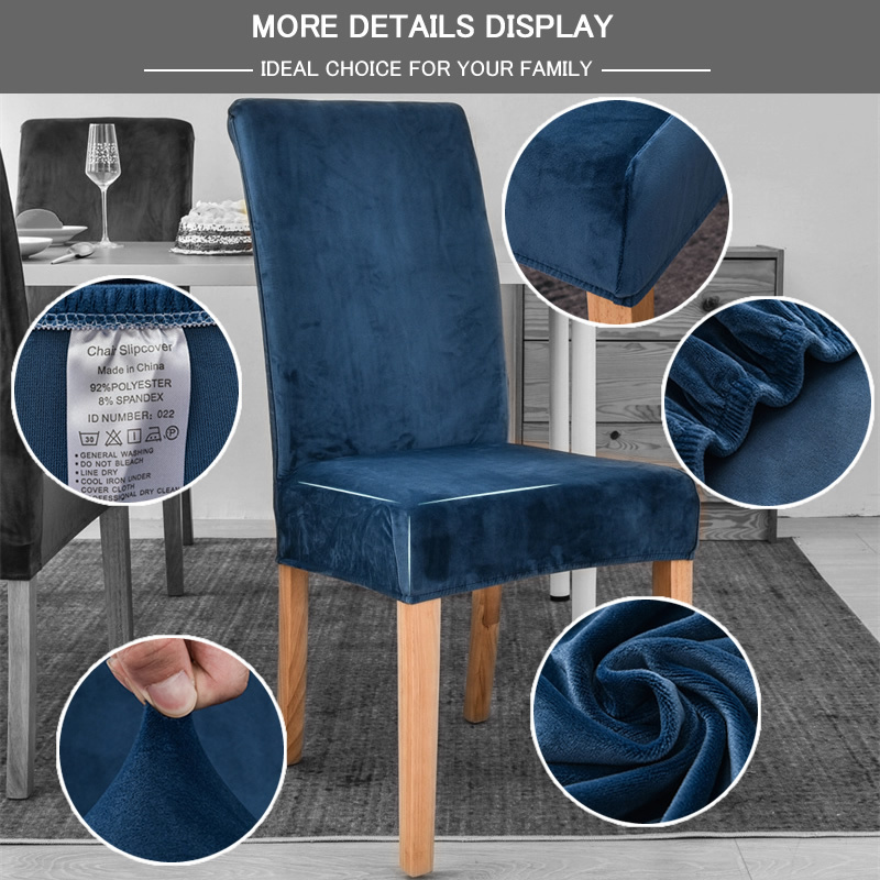 1/2/4/Velvet eetkamerstoel Cover Stretch Elastische eetkamerstoel Slipcover Spandex Case voor stoelen Housse de chaise